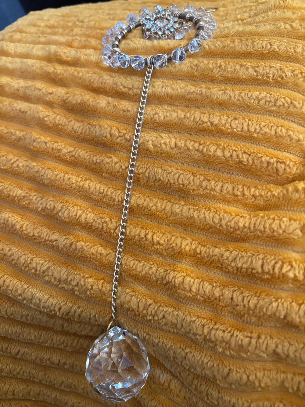 Hand Crafted Crystal Sun Catcher with Silver Chain - Picture 9 of 9
